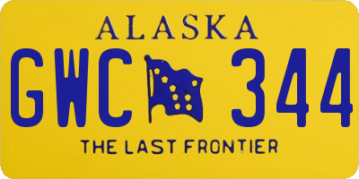 AK license plate GWC344