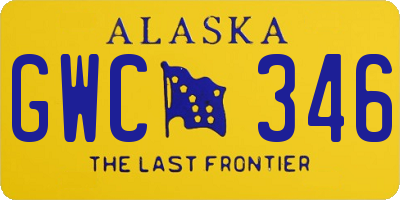 AK license plate GWC346