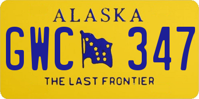 AK license plate GWC347