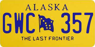 AK license plate GWC357