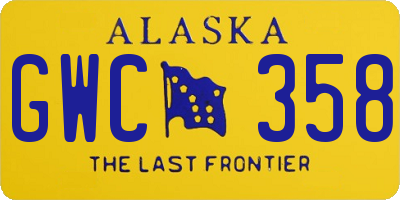 AK license plate GWC358