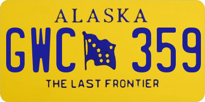 AK license plate GWC359