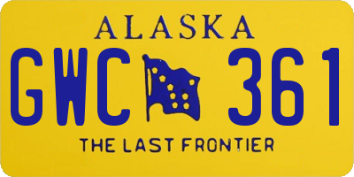 AK license plate GWC361