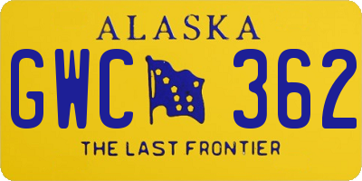 AK license plate GWC362