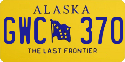 AK license plate GWC370