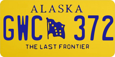 AK license plate GWC372