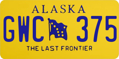 AK license plate GWC375