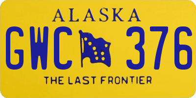 AK license plate GWC376