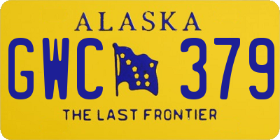 AK license plate GWC379