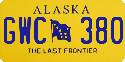 AK license plate GWC380