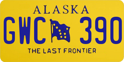 AK license plate GWC390