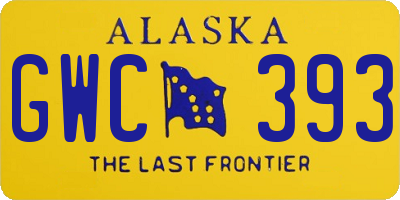 AK license plate GWC393