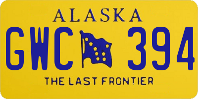 AK license plate GWC394