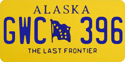 AK license plate GWC396