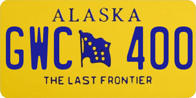 AK license plate GWC400