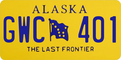 AK license plate GWC401