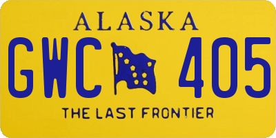 AK license plate GWC405