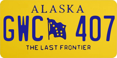 AK license plate GWC407