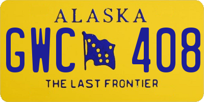 AK license plate GWC408