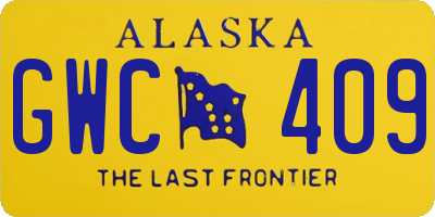 AK license plate GWC409