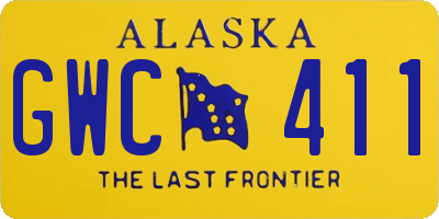 AK license plate GWC411