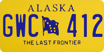 AK license plate GWC412