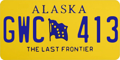 AK license plate GWC413