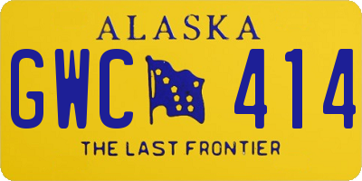 AK license plate GWC414