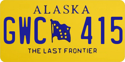 AK license plate GWC415