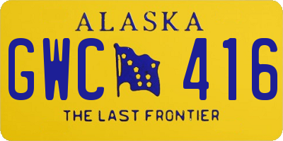 AK license plate GWC416