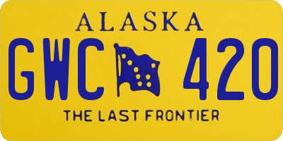 AK license plate GWC420