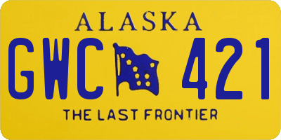 AK license plate GWC421