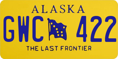 AK license plate GWC422