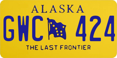 AK license plate GWC424