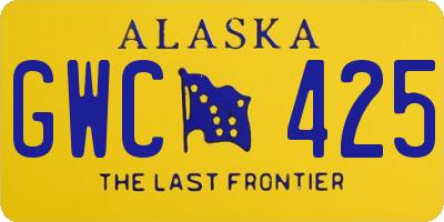 AK license plate GWC425