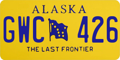 AK license plate GWC426