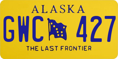 AK license plate GWC427