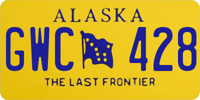 AK license plate GWC428