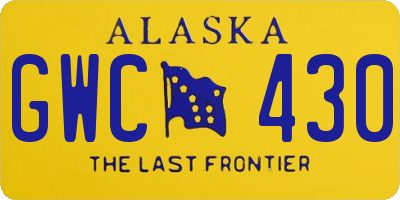 AK license plate GWC430