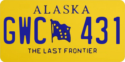 AK license plate GWC431