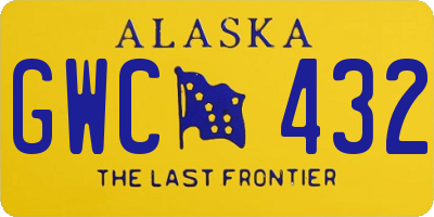 AK license plate GWC432