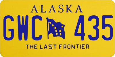 AK license plate GWC435