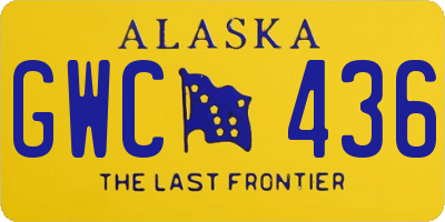 AK license plate GWC436