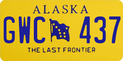 AK license plate GWC437