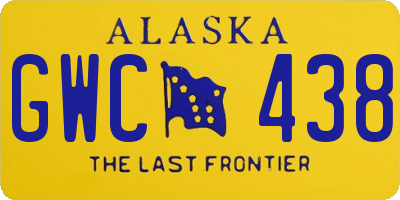 AK license plate GWC438