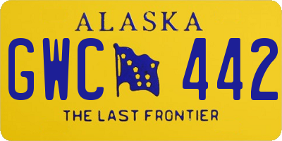 AK license plate GWC442