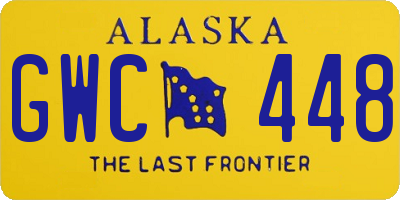 AK license plate GWC448