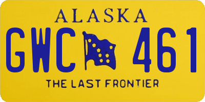 AK license plate GWC461