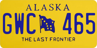 AK license plate GWC465