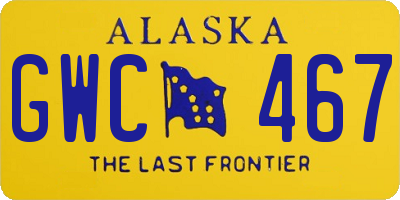 AK license plate GWC467